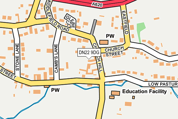 DN22 9DG map - OS OpenMap – Local (Ordnance Survey)