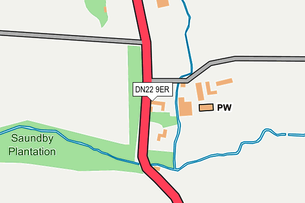 DN22 9ER map - OS OpenMap – Local (Ordnance Survey)