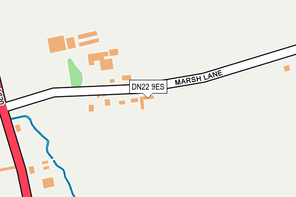 DN22 9ES map - OS OpenMap – Local (Ordnance Survey)