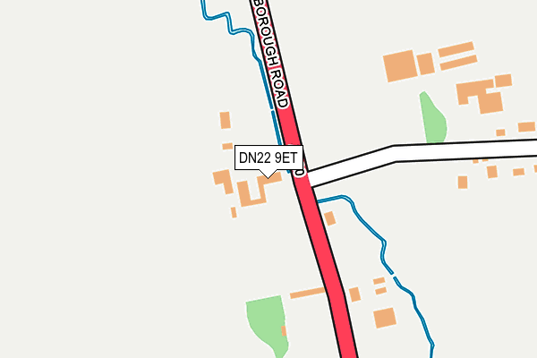 DN22 9ET map - OS OpenMap – Local (Ordnance Survey)