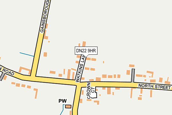 DN22 9HR map - OS OpenMap – Local (Ordnance Survey)