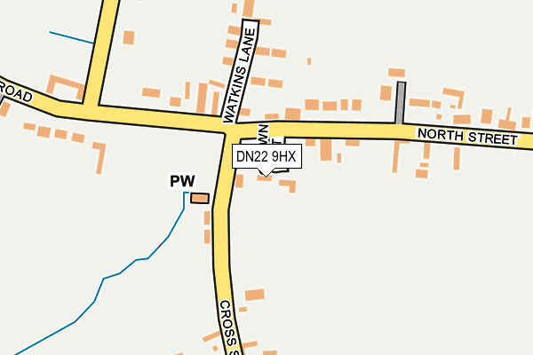 DN22 9HX map - OS OpenMap – Local (Ordnance Survey)