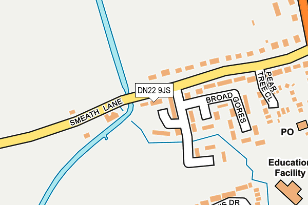 DN22 9JS map - OS OpenMap – Local (Ordnance Survey)