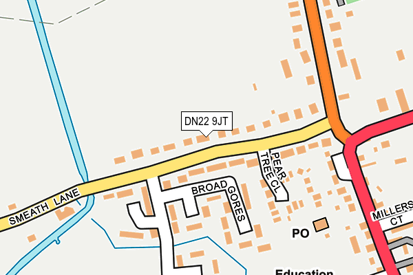 DN22 9JT map - OS OpenMap – Local (Ordnance Survey)