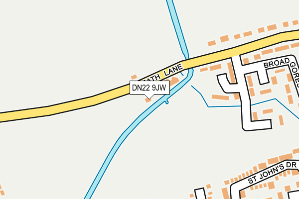 DN22 9JW map - OS OpenMap – Local (Ordnance Survey)