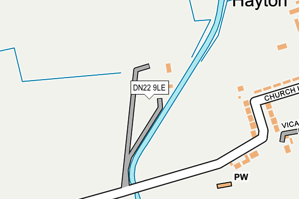 DN22 9LE map - OS OpenMap – Local (Ordnance Survey)