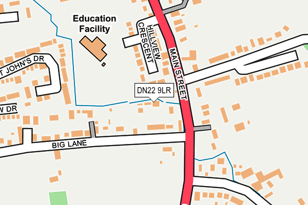 DN22 9LR map - OS OpenMap – Local (Ordnance Survey)