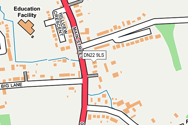 DN22 9LS map - OS OpenMap – Local (Ordnance Survey)