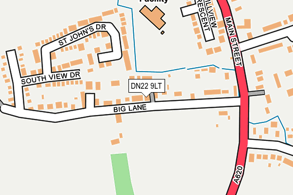 DN22 9LT map - OS OpenMap – Local (Ordnance Survey)