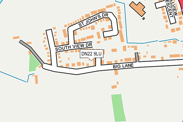 DN22 9LU map - OS OpenMap – Local (Ordnance Survey)