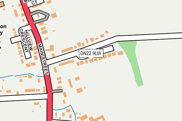 DN22 9LW map - OS OpenMap – Local (Ordnance Survey)