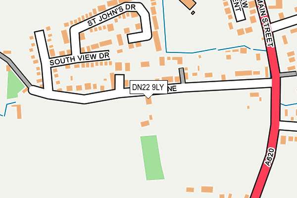 DN22 9LY map - OS OpenMap – Local (Ordnance Survey)