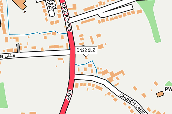 DN22 9LZ map - OS OpenMap – Local (Ordnance Survey)