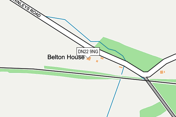 DN22 9NG map - OS OpenMap – Local (Ordnance Survey)