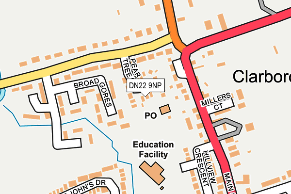 DN22 9NP map - OS OpenMap – Local (Ordnance Survey)