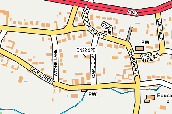 DN22 9PB map - OS OpenMap – Local (Ordnance Survey)