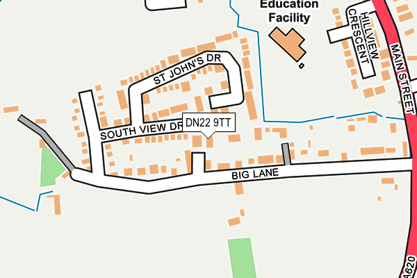 DN22 9TT map - OS OpenMap – Local (Ordnance Survey)