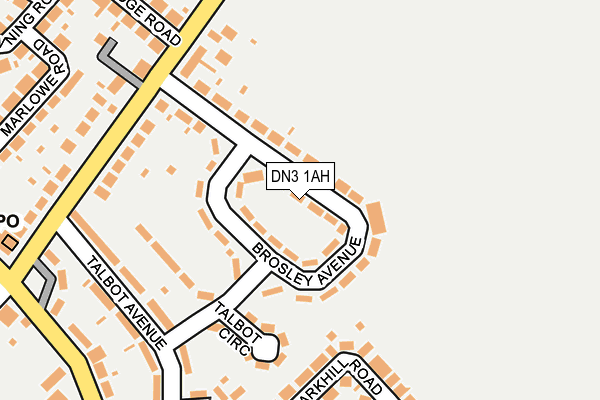 DN3 1AH map - OS OpenMap – Local (Ordnance Survey)