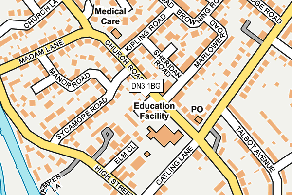DN3 1BG map - OS OpenMap – Local (Ordnance Survey)