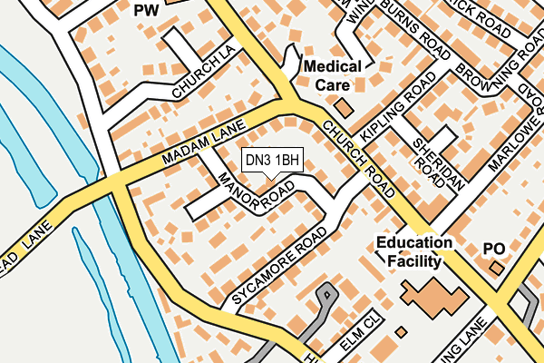 DN3 1BH map - OS OpenMap – Local (Ordnance Survey)