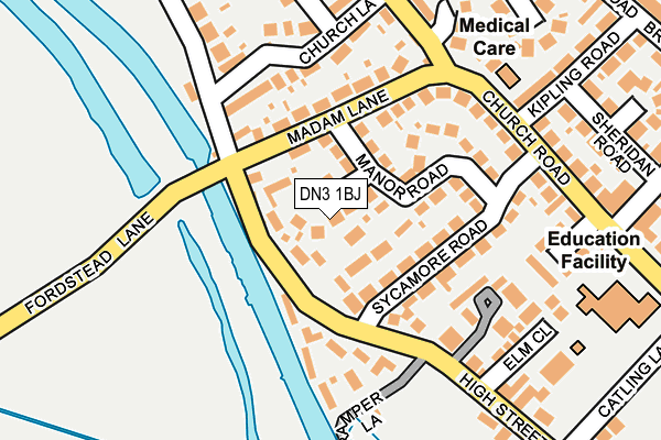 DN3 1BJ map - OS OpenMap – Local (Ordnance Survey)