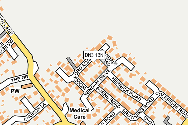 DN3 1BN map - OS OpenMap – Local (Ordnance Survey)