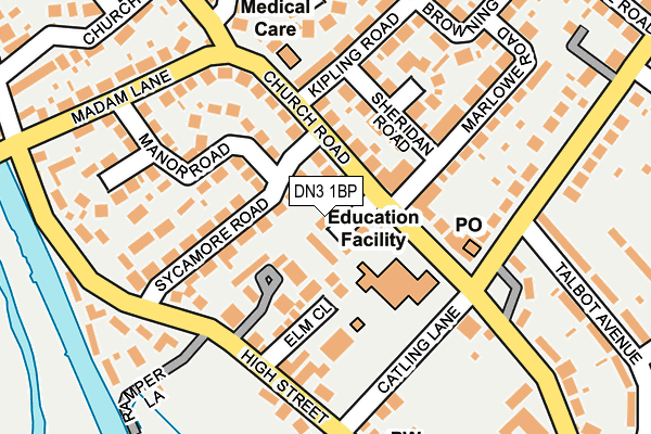 DN3 1BP map - OS OpenMap – Local (Ordnance Survey)