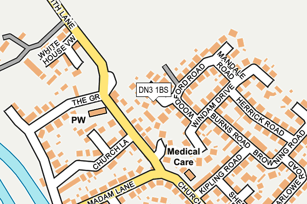 DN3 1BS map - OS OpenMap – Local (Ordnance Survey)