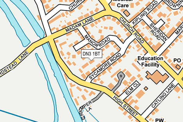 DN3 1BT map - OS OpenMap – Local (Ordnance Survey)