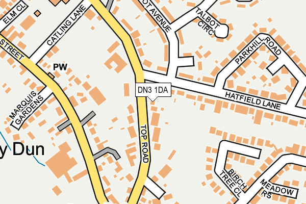 DN3 1DA map - OS OpenMap – Local (Ordnance Survey)