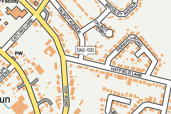 DN3 1DD map - OS OpenMap – Local (Ordnance Survey)
