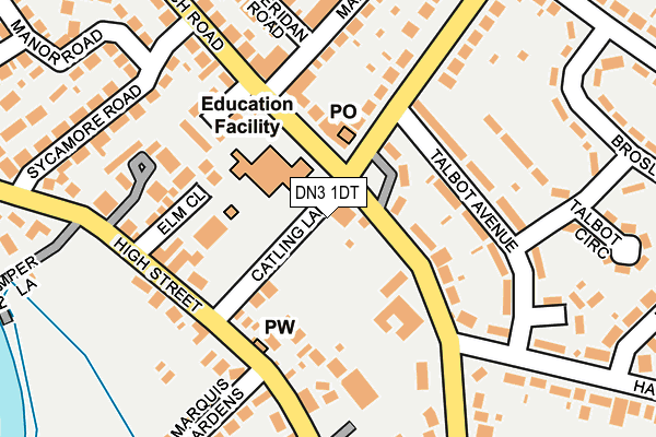 DN3 1DT map - OS OpenMap – Local (Ordnance Survey)