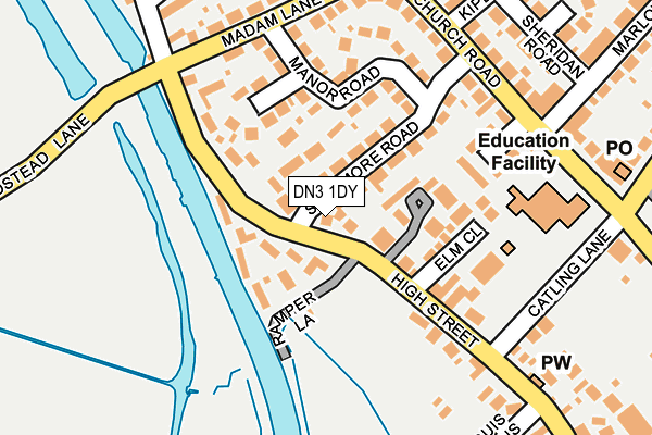 DN3 1DY map - OS OpenMap – Local (Ordnance Survey)