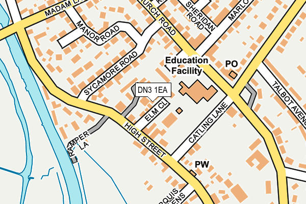 DN3 1EA map - OS OpenMap – Local (Ordnance Survey)