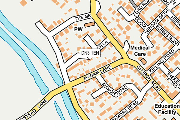 DN3 1EN map - OS OpenMap – Local (Ordnance Survey)