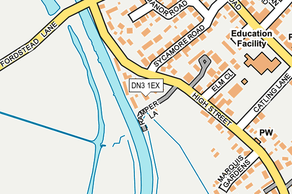 DN3 1EX map - OS OpenMap – Local (Ordnance Survey)