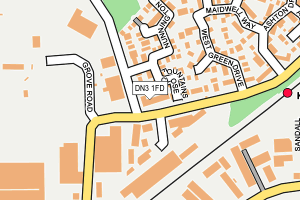 DN3 1FD map - OS OpenMap – Local (Ordnance Survey)