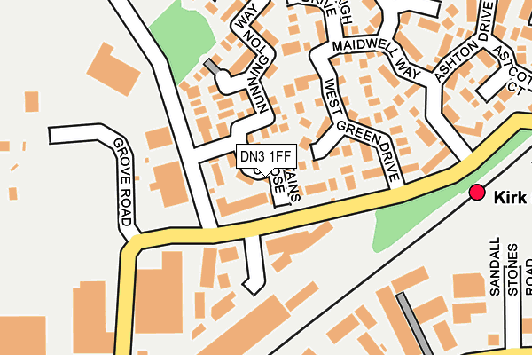 DN3 1FF map - OS OpenMap – Local (Ordnance Survey)