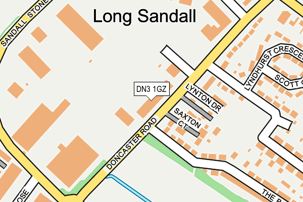 DN3 1GZ map - OS OpenMap – Local (Ordnance Survey)