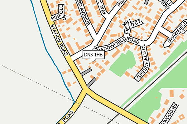 DN3 1HB map - OS OpenMap – Local (Ordnance Survey)