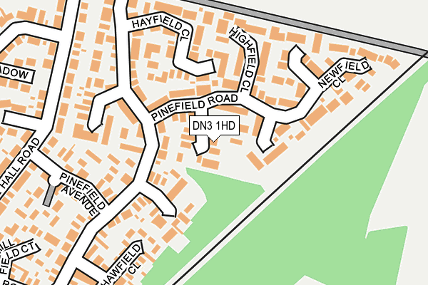 DN3 1HD map - OS OpenMap – Local (Ordnance Survey)