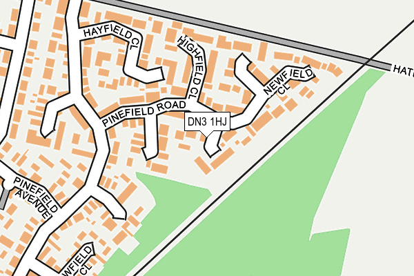 DN3 1HJ map - OS OpenMap – Local (Ordnance Survey)