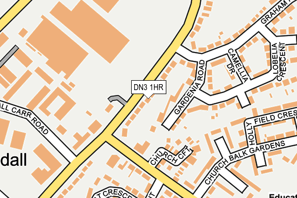 DN3 1HR map - OS OpenMap – Local (Ordnance Survey)