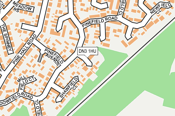 DN3 1HU map - OS OpenMap – Local (Ordnance Survey)