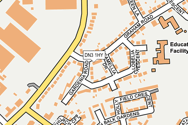 DN3 1HY map - OS OpenMap – Local (Ordnance Survey)