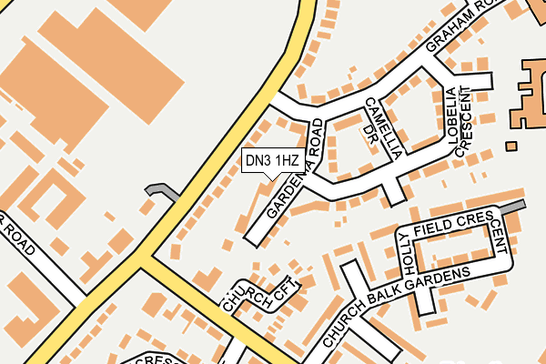 DN3 1HZ map - OS OpenMap – Local (Ordnance Survey)