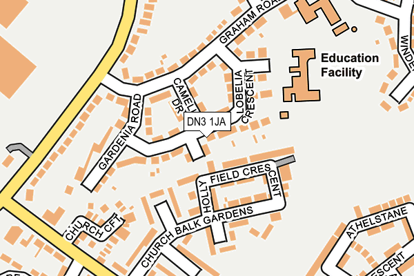 DN3 1JA map - OS OpenMap – Local (Ordnance Survey)