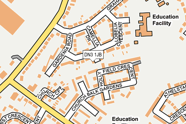 DN3 1JB map - OS OpenMap – Local (Ordnance Survey)
