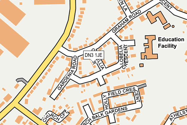DN3 1JE map - OS OpenMap – Local (Ordnance Survey)