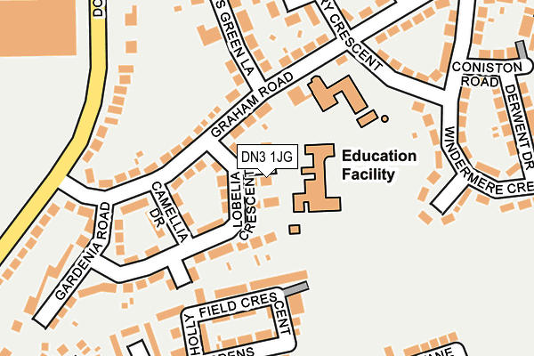 DN3 1JG map - OS OpenMap – Local (Ordnance Survey)